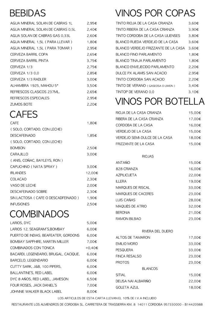 Carta Los Almendros página 5
